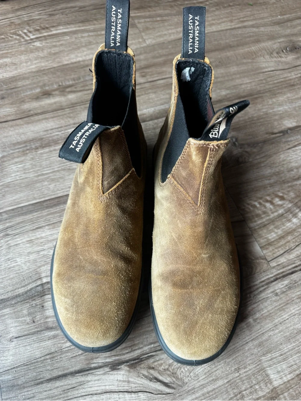 Blundstone classic tan suede Chelsea boots men 8.5